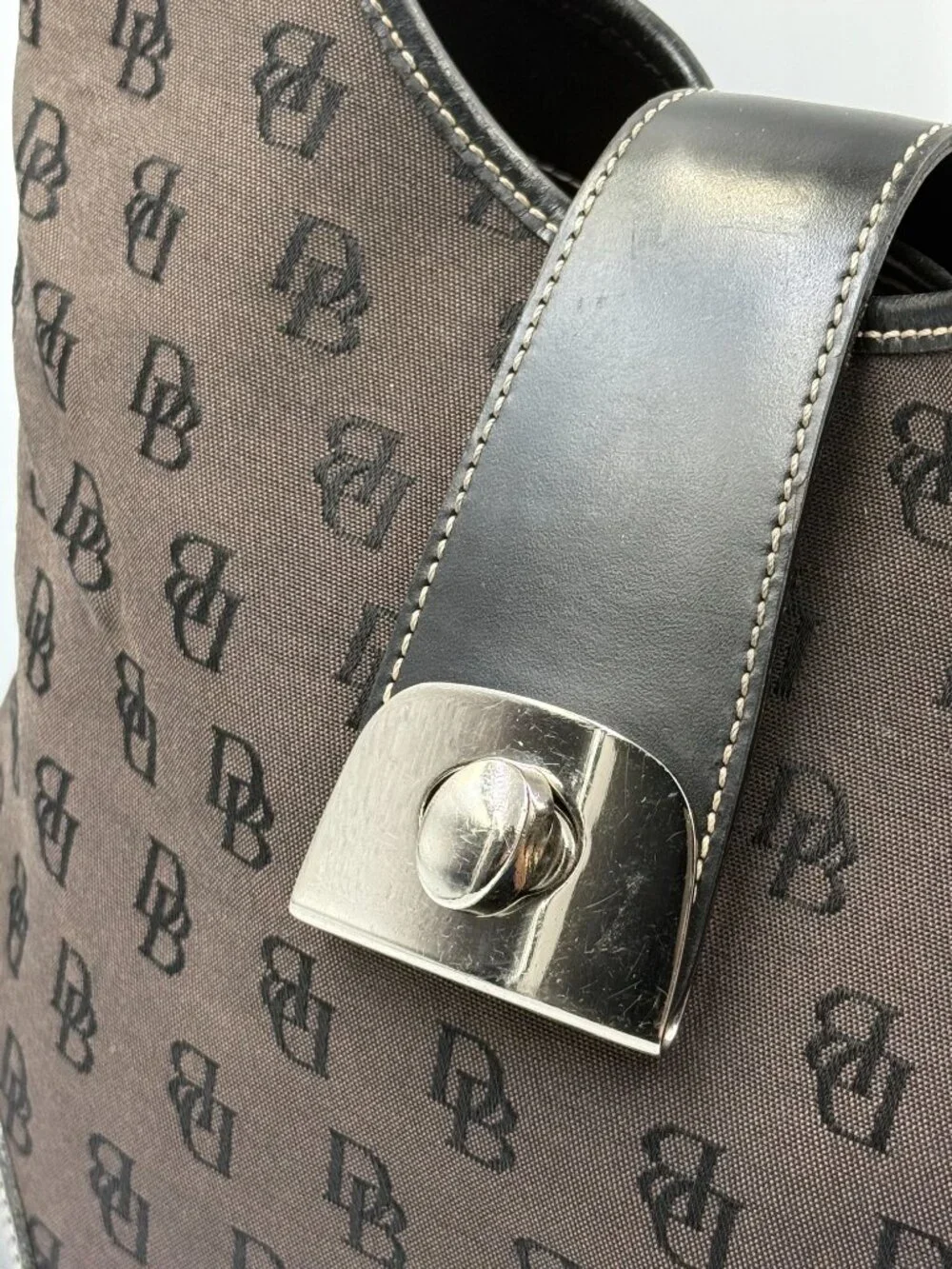 Vintage Dooney & Bourke Signature Black Hobo Bag